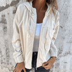 Ella™ | Cord-Kapuzenjacke mit Reißverschluss