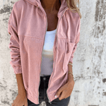 Ella™ | Cord-Kapuzenjacke mit Reißverschluss