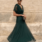 Louise | Robe Maxi de Fête Élégante à Col V