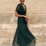 Louise | Robe Maxi de Fête Élégante à Col V