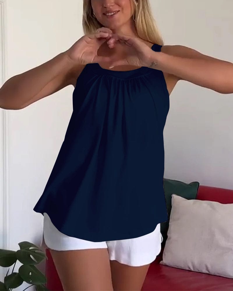 Linne Enfärgad Veckad