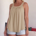 Linne Enfärgad Veckad