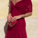 Louise | Robe Maxi de Fête Élégante à Col V