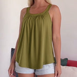 Linne Enfärgad Veckad