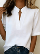 Margaux | Chic V-Neck Blouse with Gold Detail