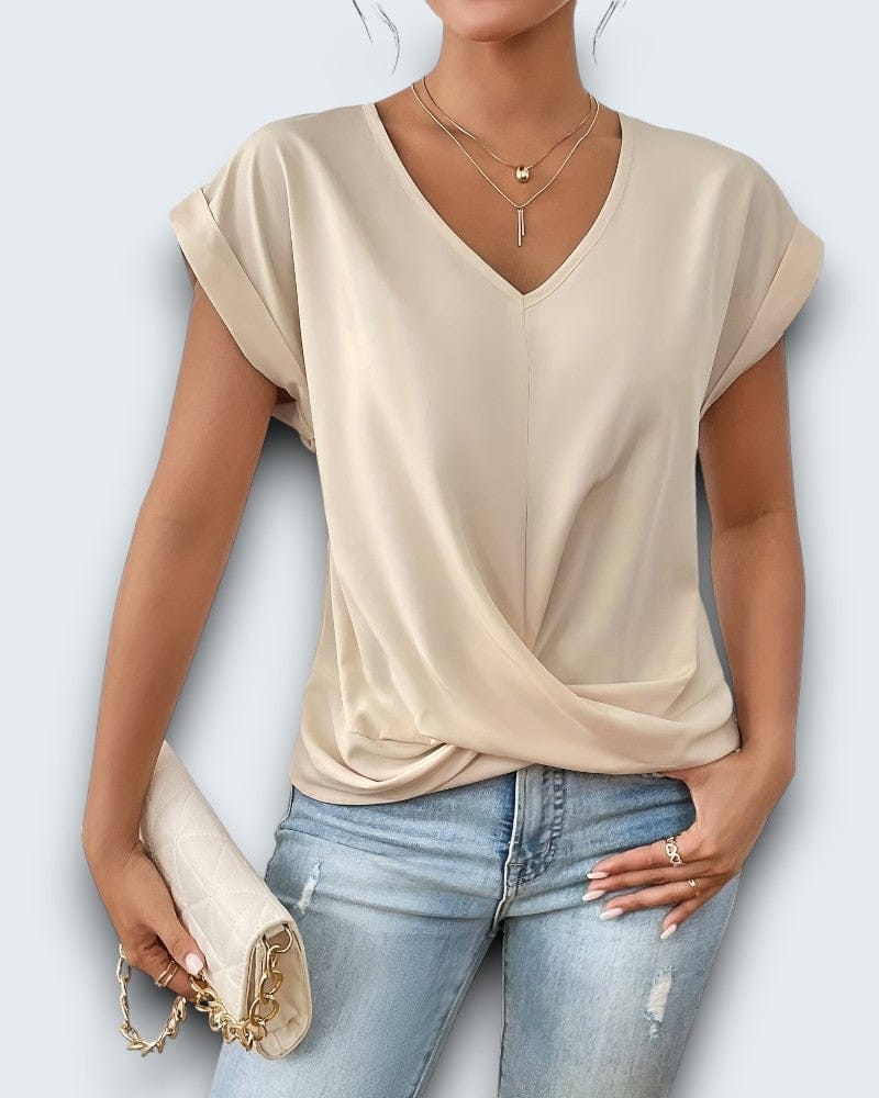 Claire Du Mont | V-Neck Tee