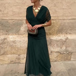 Louise | Robe Maxi de Fête Élégante à Col V