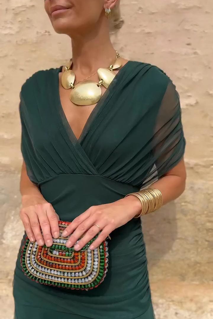 Louise | Robe Maxi de Fête Élégante à Col V