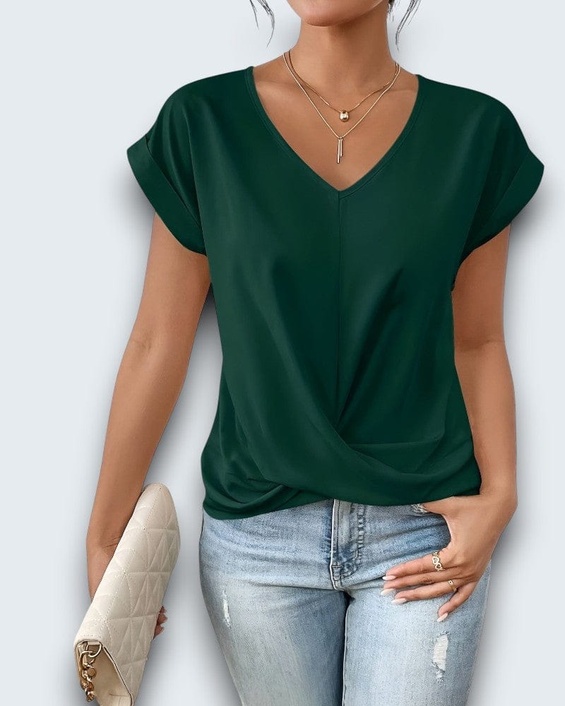 Claire Du Mont | V-Neck Tee