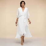MARTA™ | VESTIDO DE CHIFFON CON ESCOTE EN V
