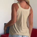 Linne Enfärgad Veckad