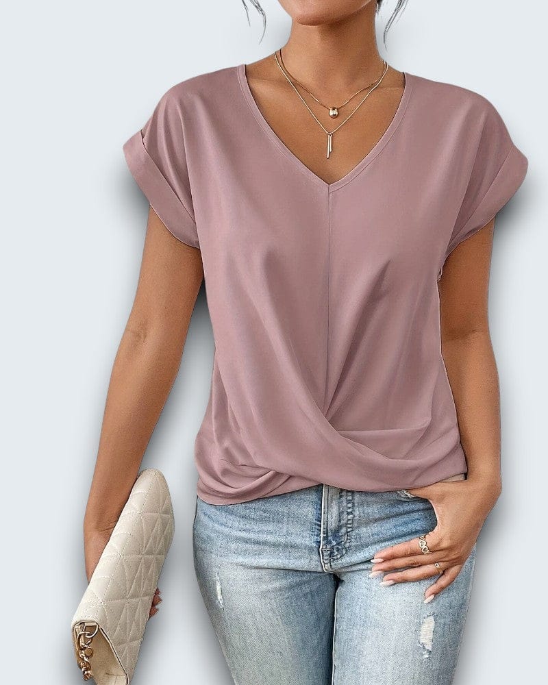 Claire Du Mont | V-Neck Tee