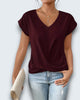 Claire Du Mont | V-Neck Tee