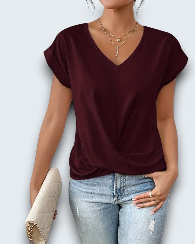 Claire Du Mont | V-Neck Tee