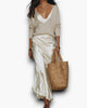Claire du Mont | The Soft Hours Set — Knit Sweater & Satin Slip Dress