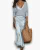 Claire du Mont | The Soft Hours Set — Knit Sweater & Satin Slip Dress