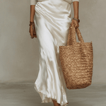 Elena | Abito Midi Satinato con Maglione Incluso
