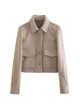 HH Jacken Für Frauen Herbst Fashion Solid Front Taschen Taste Langarm Jacke Elegante Frau Casual Oberbekleidung Mantel