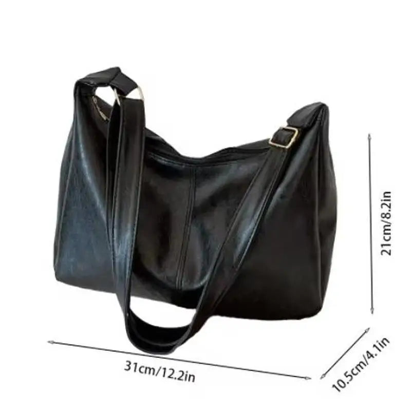 PU-Leder Pendler Mode Vintage Casual Tote Bag Maillard Stilvolle Umhängetaschen für Frauen Textur Große Kapazität Temperament