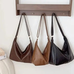 PU-Leder Pendler Mode Vintage Casual Tote Bag Maillard Stilvolle Umhängetaschen für Frauen Textur Große Kapazität Temperament