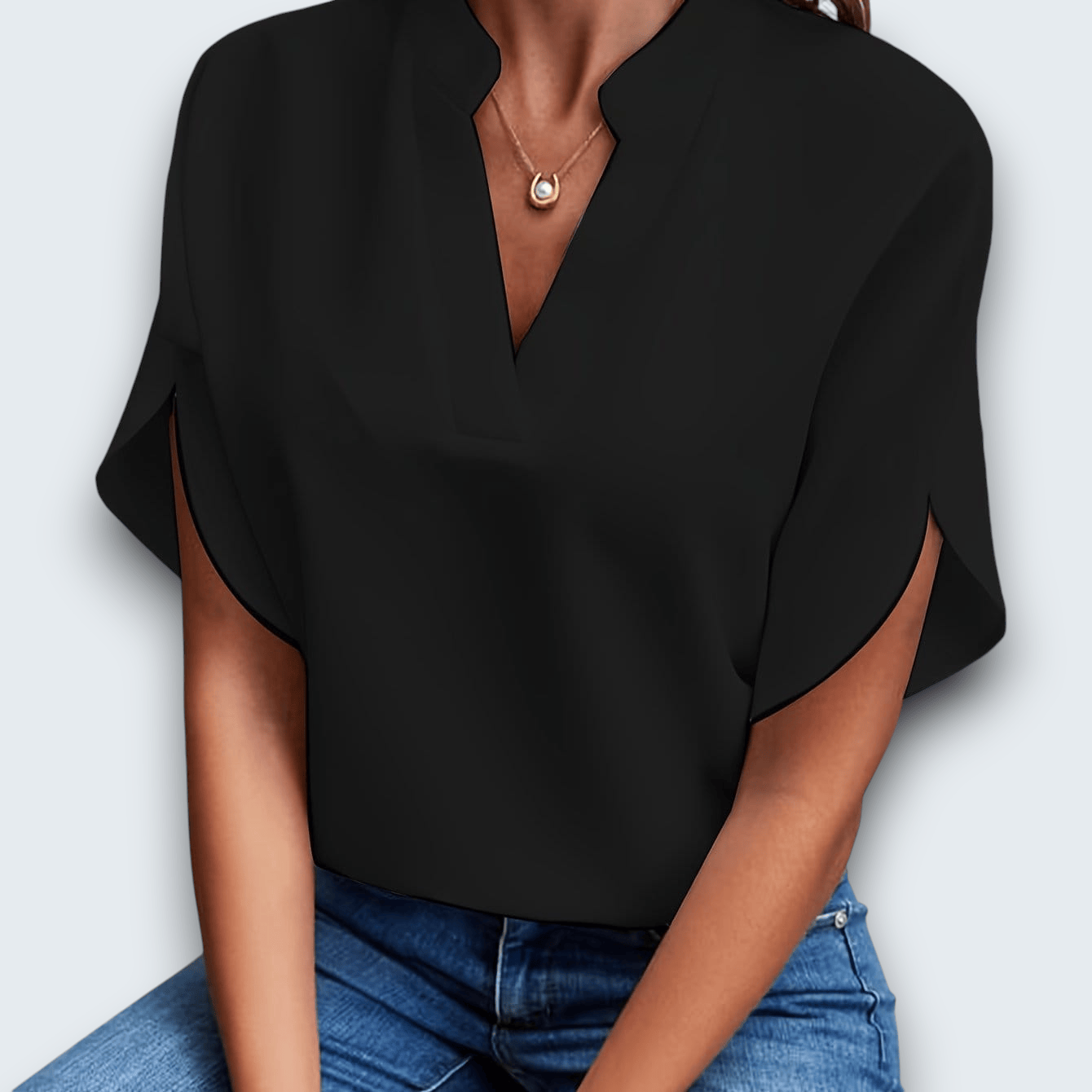 Claire Du Mont | Draped Blouse