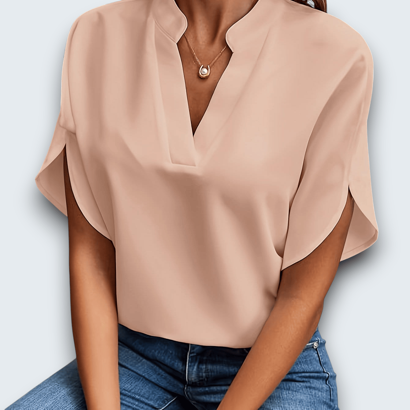 Claire Du Mont | Draped Blouse
