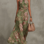 Livia - Abito Maxi Halter Floreale