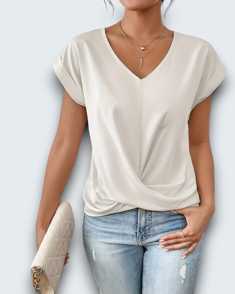 Claire Du Mont | V-Neck Tee