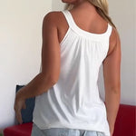 Linne Enfärgad Veckad