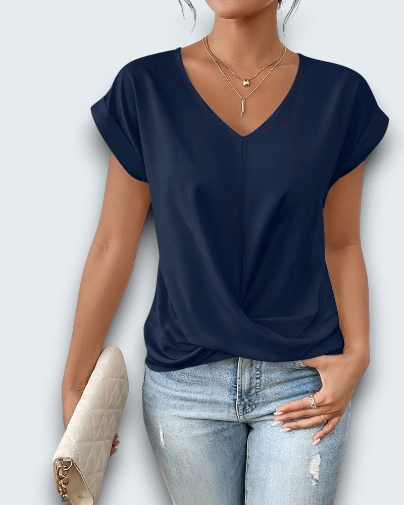 Claire Du Mont | V-Neck Tee