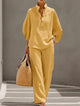 Mariel | Cotton Linen Batwing Sleeve Wide Leg Pants Set